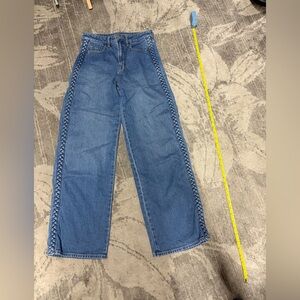 Old Navy Blue Flare Jeans with Side Pattern